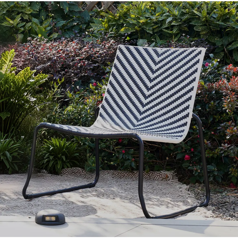 BEGINIA Nero - садовый стул из искусственного ротанга с графичным узором 89381721 STLM-1563652 - Вид №5