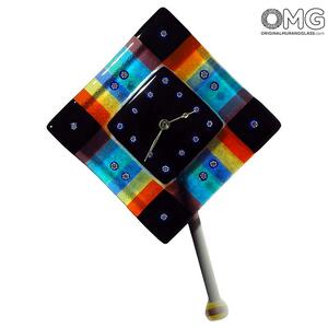2403 ORIGINALMURANOGLASS Настенные часы с маятником Вневременные - муранское стекло 25 см