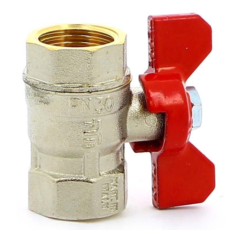 Кран шаровой ВВ MISTRAL бабочка TIEMME 1/2" 2360002