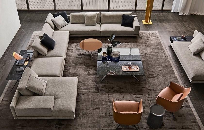 Poliform Низкий круглый мраморный журнальный столик Mondrian sun-id-1424798 - Вид №4