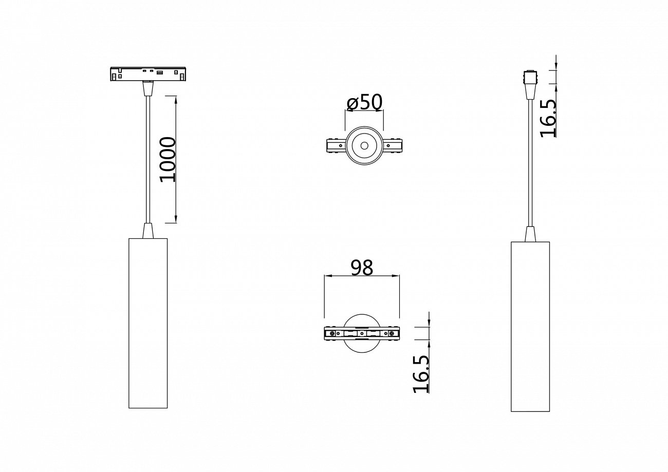 Трековый светильник черный TR016-12W4K TECHNICAL MAGNETIC TRACK SYSTEM 00-3956243 Черный  - Вид №5
