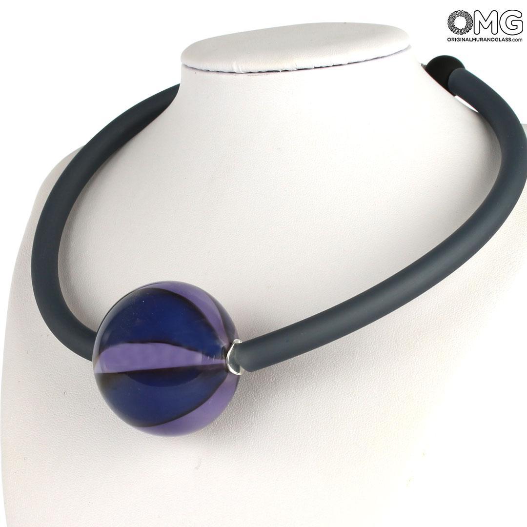 4653 ORIGINALMURANOGLASS Колье Одиссея - Сиреневое - муранское стекло OMG 52 см  - Вид №1