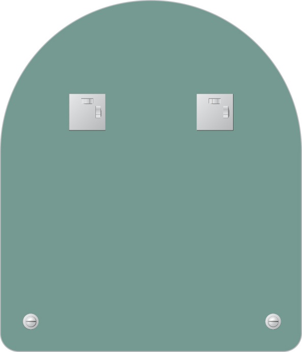 BY 0512 Зеркало с полочкой 60 cm EVOFORM Optima - Вид №2