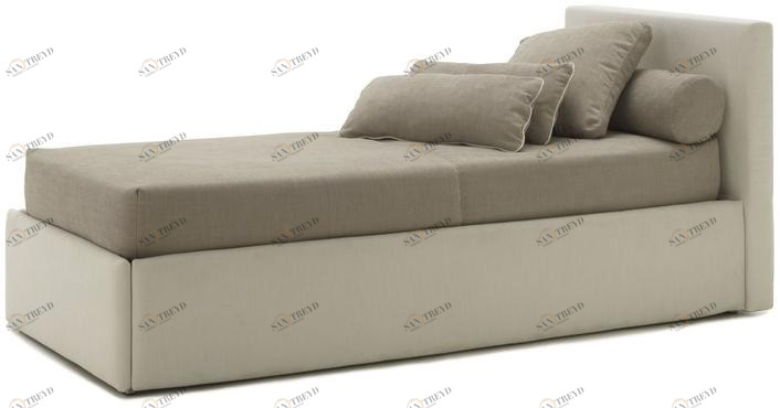 Bolzan Letti Односпальная кровать с мягким изголовьем Point sun-id-1425439