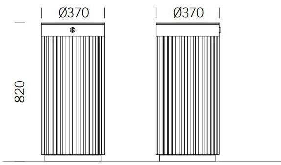 BENKERT BANKE Контейнер для мусора из нержавеющей стали с пепельницей Litter bin sun-id-1491440 - Вид №1
