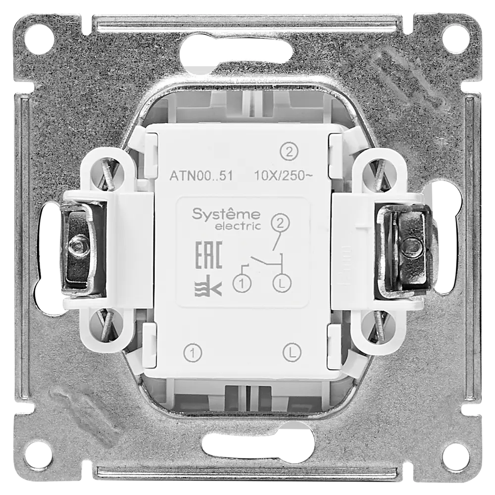 Выключатель встраиваемый Schneider Electric Atlas Design ATN000151 2 клавиши цвет белый SYSTEME ELECTRIC AtlasDesign STLM-2024999 - Вид №2