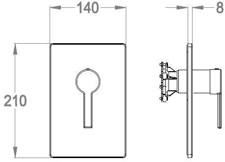 Fir Italia Смеситель для душа, однорычажный, с тарелкой Sweet 46 4650158 - Вид №1