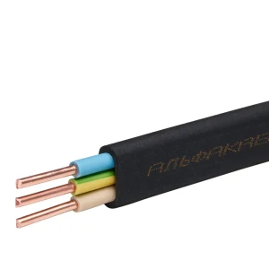 Кабель Альфакабель ВВГпнг(A) 3x2.5 мм 10 м ГОСТ цвет черный