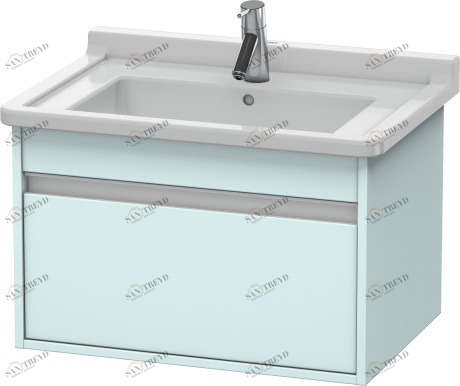 KT666300909 Ketho Тумбочка подвесная Светло-голубой матовый декор Duravit