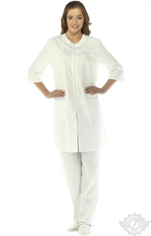 63685 Халат "Сервис-Люкс" белый  Медицинская одежда  размер 50/158-164 Спецодежда  - Вид №9