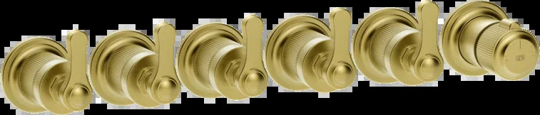 Смеситель для душа 65340 716 Gessi Venti20 PVD С ЗОЛОТОЙ ЩЕТКОЙ