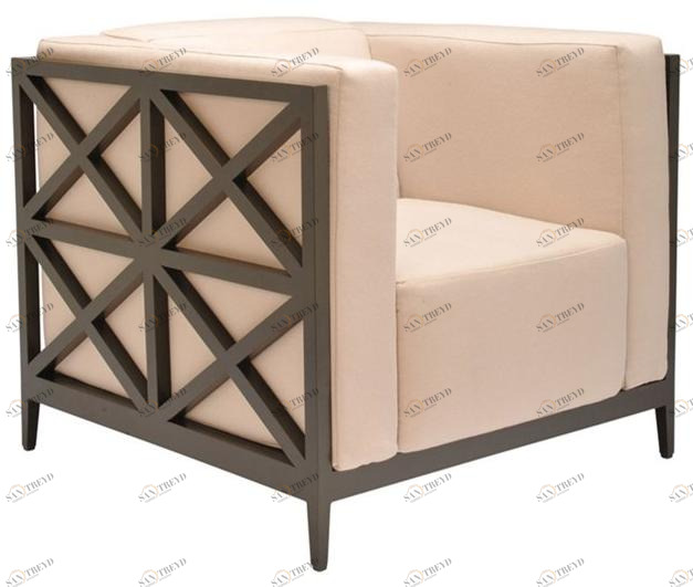 JANUS et Cie Кресло Club из алюминия с порошковым покрытием с подлокотниками Azimuth sun-id-1398127