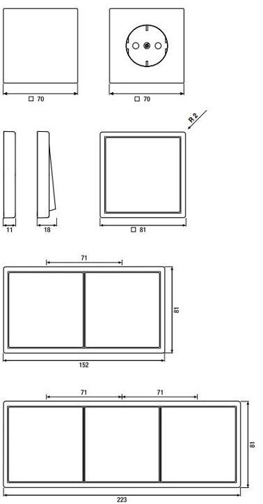 JUNG Гражданская серия в золоте Ls 990 sun-id-1383677 - Вид №2