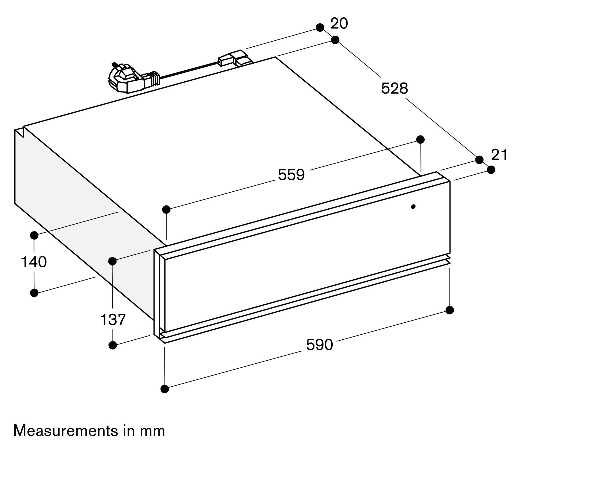 Встраиваемый подогреватель еды GAGGENAU серия 200 ARCH-00032897 - Вид №2