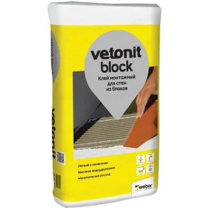 Клей для блоков Vetonit Блок 25 кг