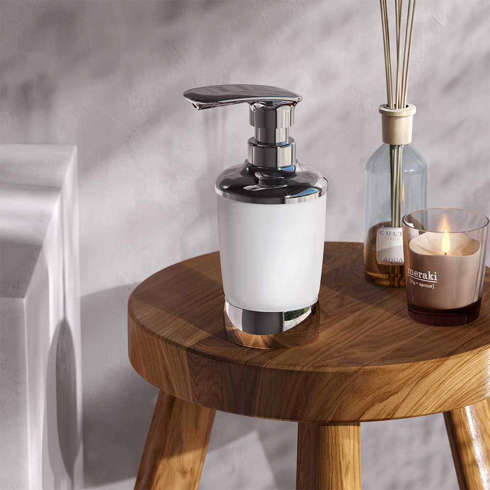 A3031900 Стеклянный диспенсер для жидкого мыла отдельно стоящий хром шт AM.PM Sensation