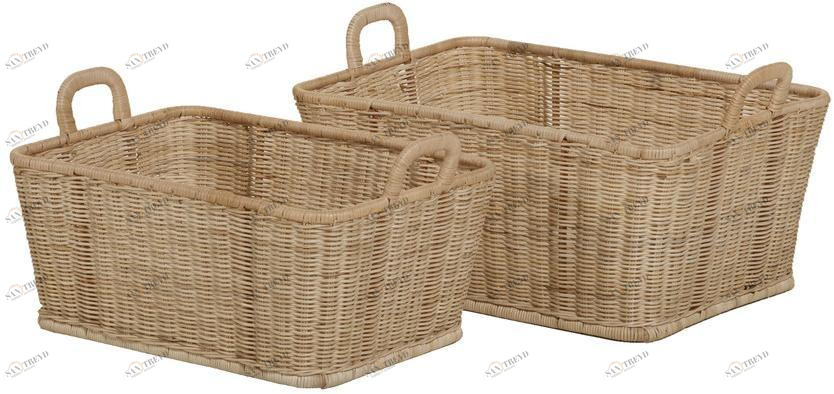 Kok Maison Прямоугольный контейнер из ротанга Vannerie B5n