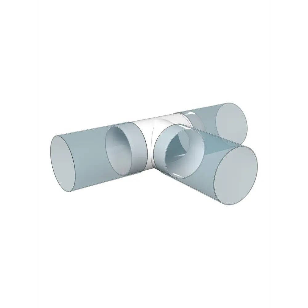 Тройник для круглых воздуховодов Fonet D125 мм пластик STLM-2118871 - Вид №5