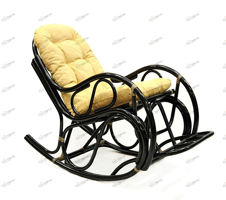 Кресло-качалка венге Lucky ЭКО ДИЗАЙН ПЛЕТЕНАЯ 009705 Черный 