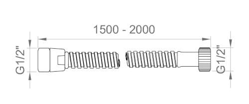 Металлический шланг для душа Ercos Flessibile in metallo ARCH-00100192 - Вид №2