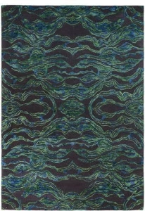 Scarlet Splendour Прямоугольный шерстяной коврик Carrara