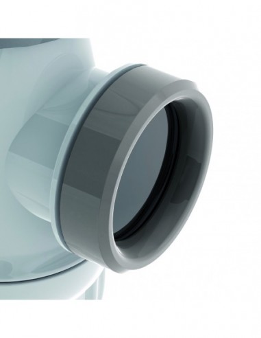 750700 001 00  Сифон для мойки Connectic, регулируемый, из двух материалов, Д. 40 мм, сертифицирован NF, пластик Valentin Белый  - Вид №4