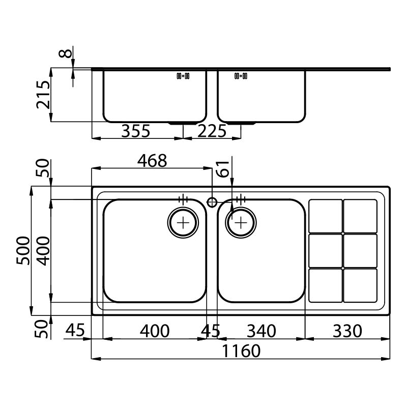 131206x Мойка S3000 1312 06x Fosterspa  - Вид №1