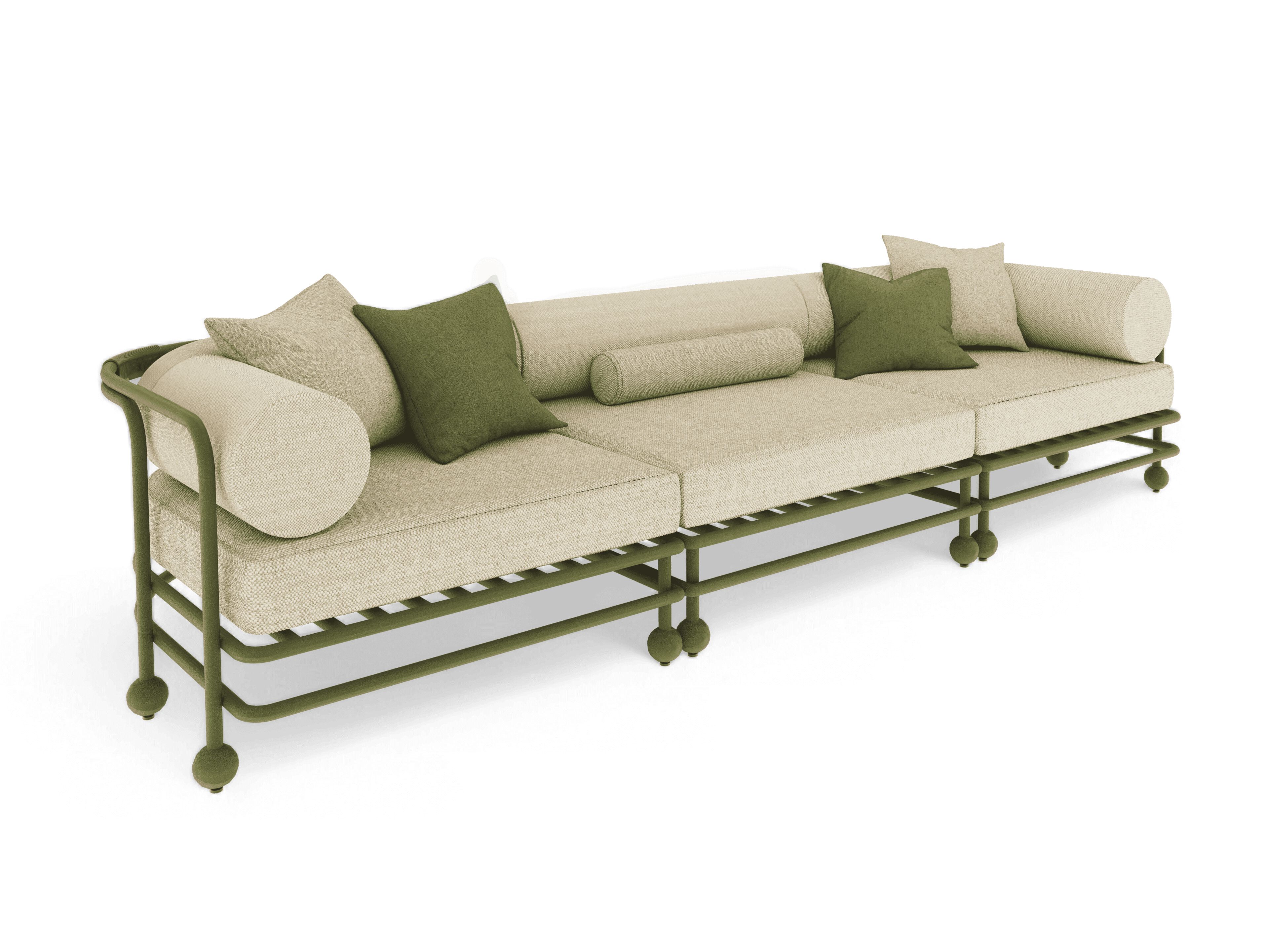 3-местный алюминиевый садовый диван FJAKA медленный ARCH-00119558