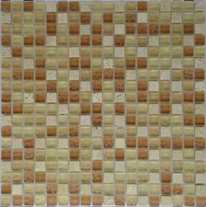 G022 Classic Brown Mix моз. мрамор+стекло 305х305