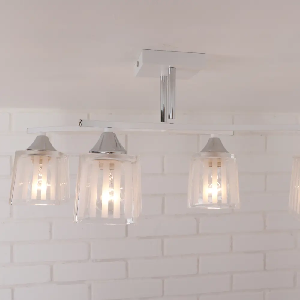 Люстра потолочная «Nares» 4 лампы 12 м² цвет белый SCHAFFNER STLM-2123268 - Вид №6