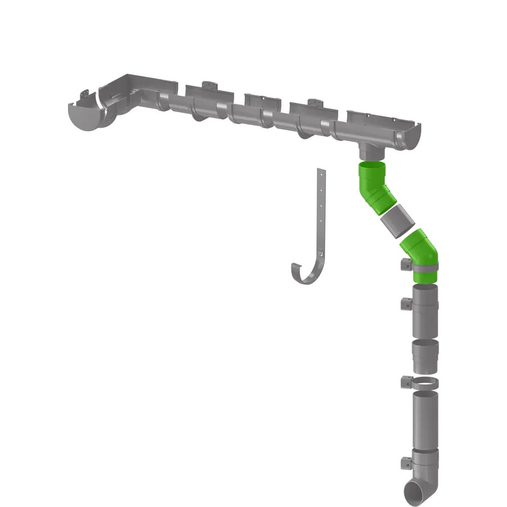 Колено Dacha 80 мм 45 градусов красный DÖCKE STLM-2175376 - Вид №2