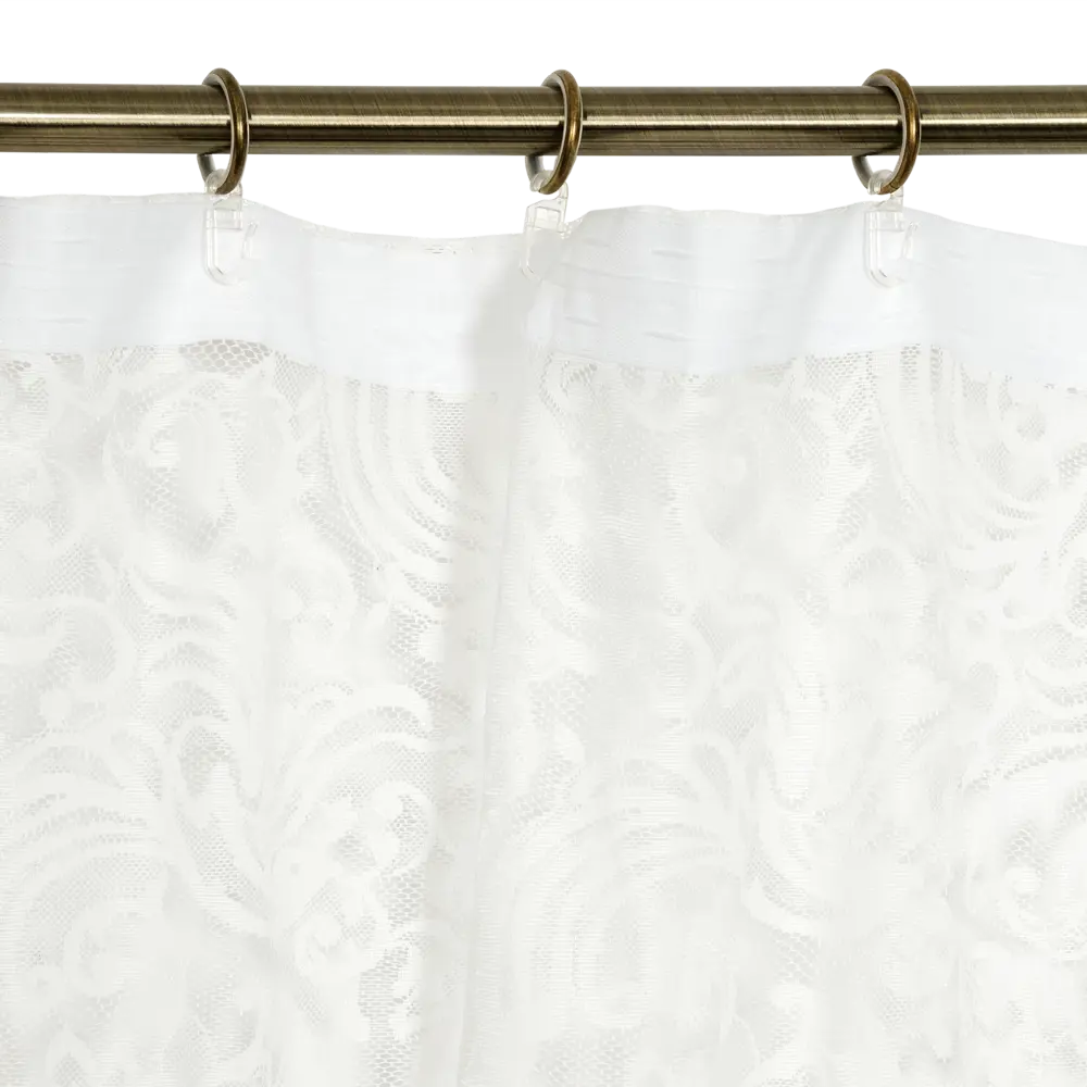 Тюль на ленте «Ариэль» 250х260 см полиэстер цветы цвет экрю AMORE MIO STLM-2132832 - Вид №5