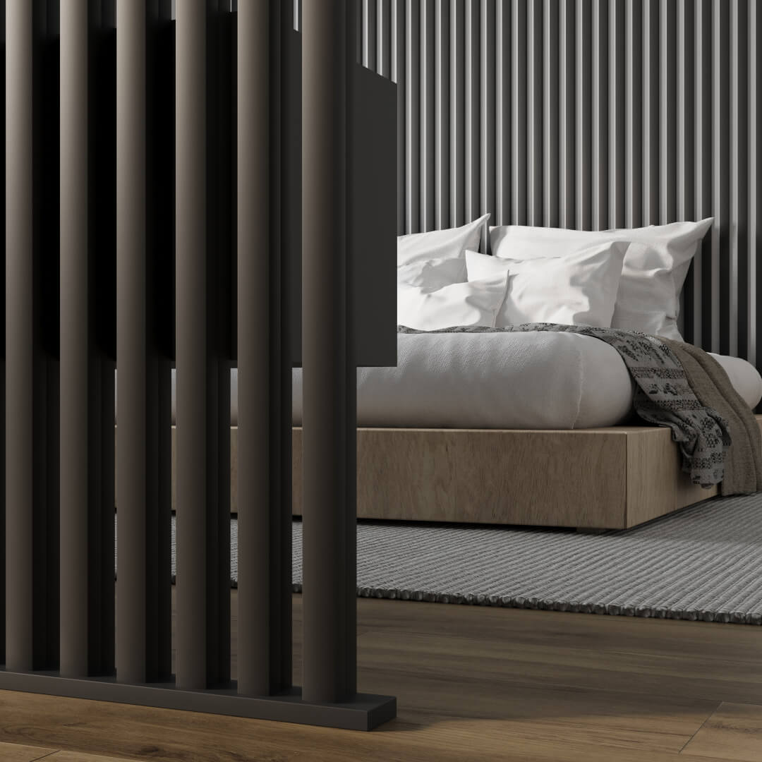 Интерьерная рейка МДФ STELLA Милана Black Edition 20*30*2700 (уп.8 шт.) Standart STSR-820 - Вид №7