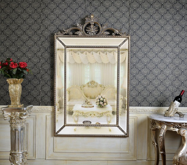 Зеркало настенное прямоугольное античное серебро Ambren Silver ART-ZERKALO ДИЗАЙНЕРСКИЕ, ЗЕРКАЛЬНАЯ 00-3948327 Зеркальный;серебро  - Вид №2
