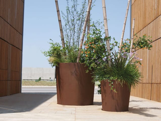 Круглый стальной плантатор Corten™ CYRIA GLAM II ARCH-00011466 - Вид №2