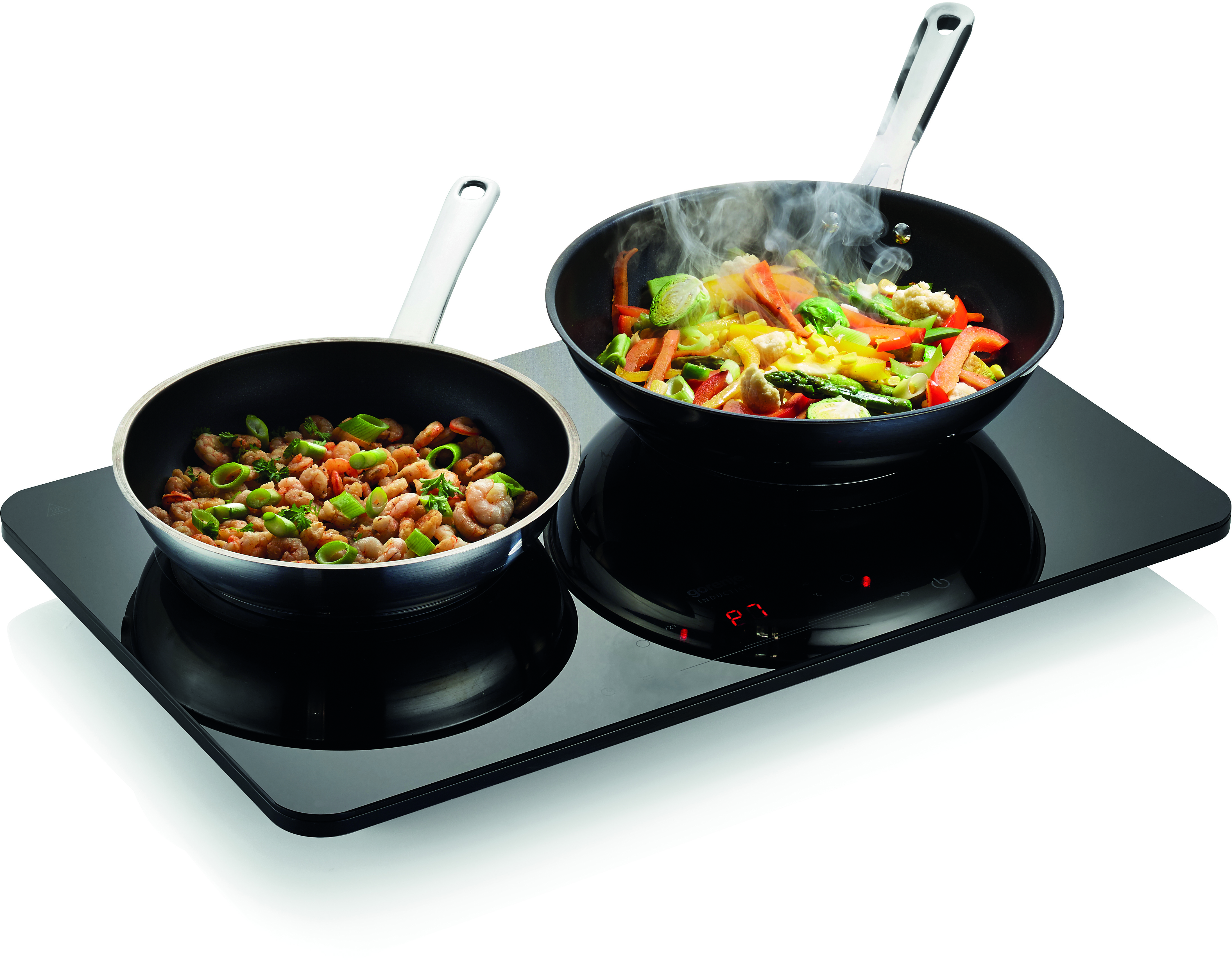 ICE3500DP Настольная электрическая плитка/ 2200вт, сенсорное управление, 2 конфорки,индукция, черный Gorenje Santreyd  - Вид №2