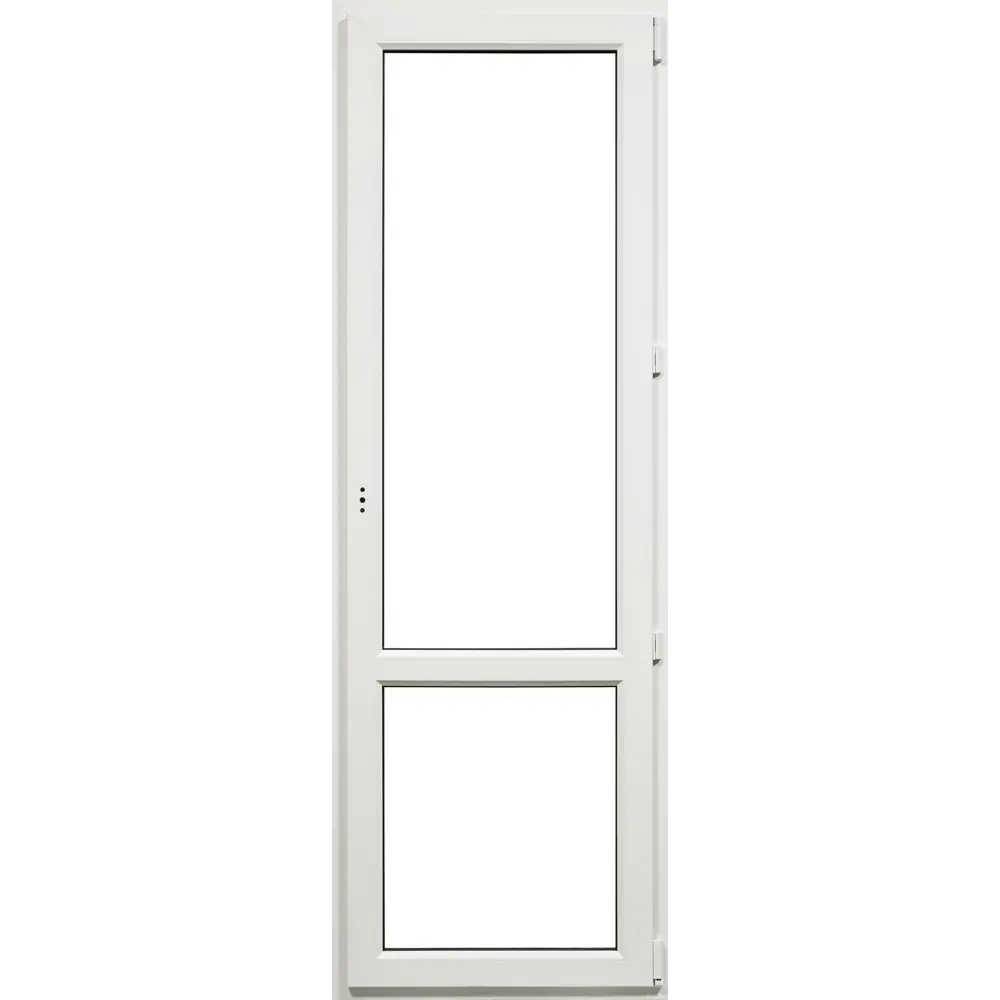 Пластиковое балконная дверь ПВХ Deceuninck одностворчатое 2150-2180x670 мм (ВхШ) однокамерный стеклопакет правая белый 85599800 STLM-2034115 