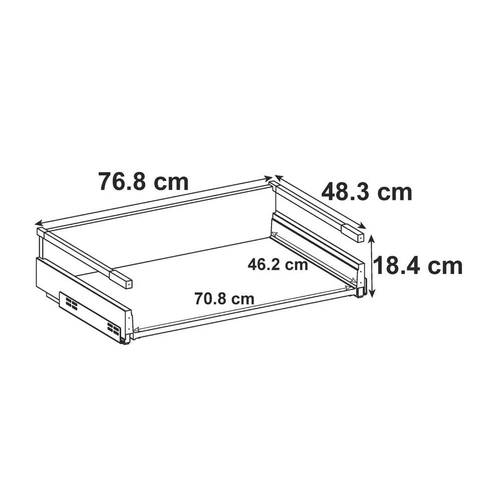 Ящик Delinia ID 76.8x18.4x48.3 см металл цвет серый 82109389 STLM-2127209  - Вид №4
