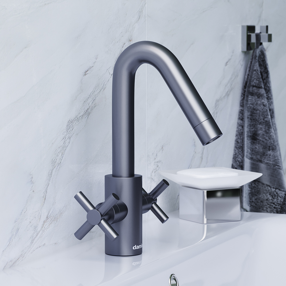 270210000 Graphiteсмеситель для умывальника Damixa Neo Classic  - Вид №1