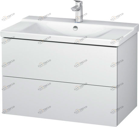 LC624701818 L-Cube Тумбочка подвесная Белый матовый, декор Duravit