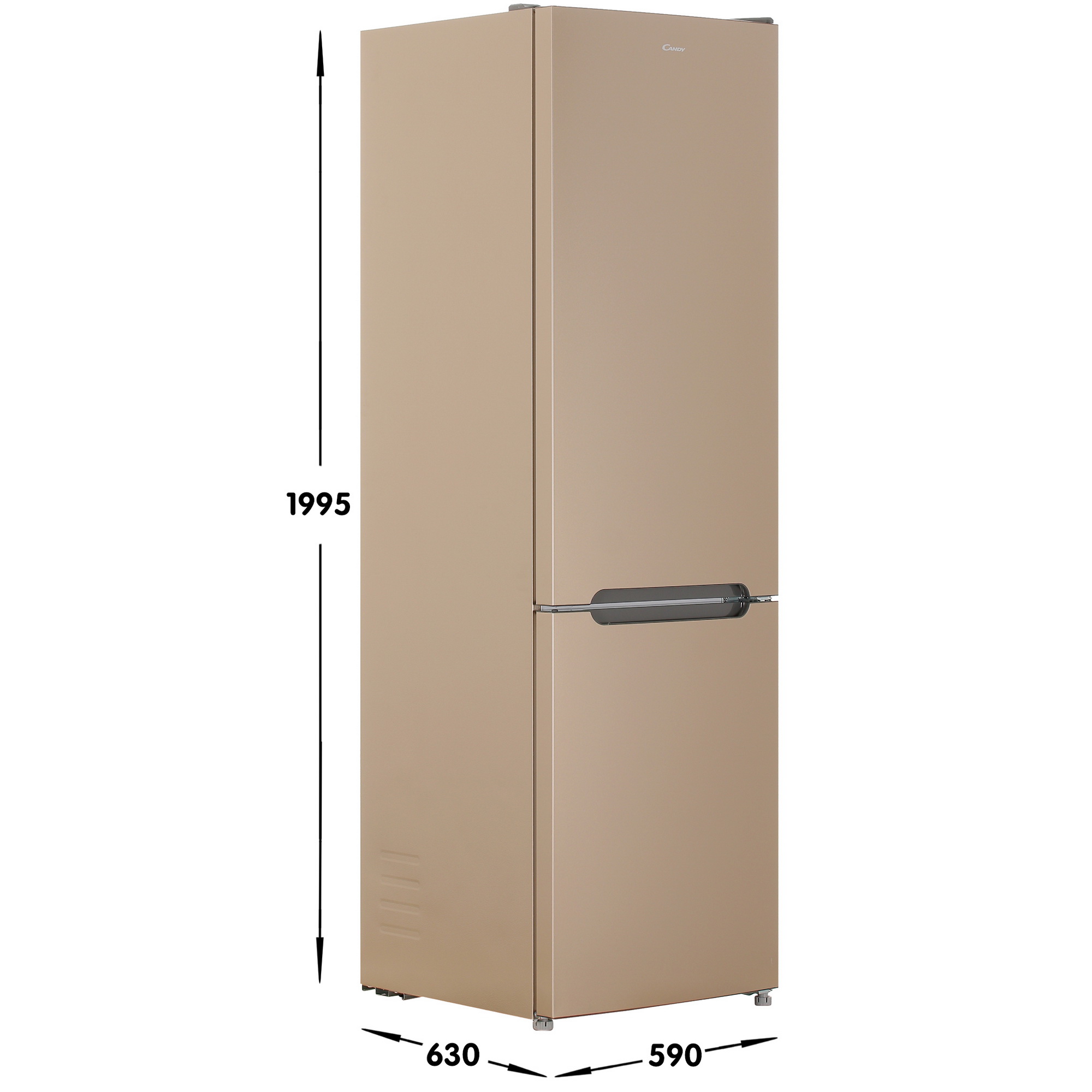 9078418 Холодильник с морозильником   Candy CCRN6200G золотистый STDN-0056124 - Вид №6