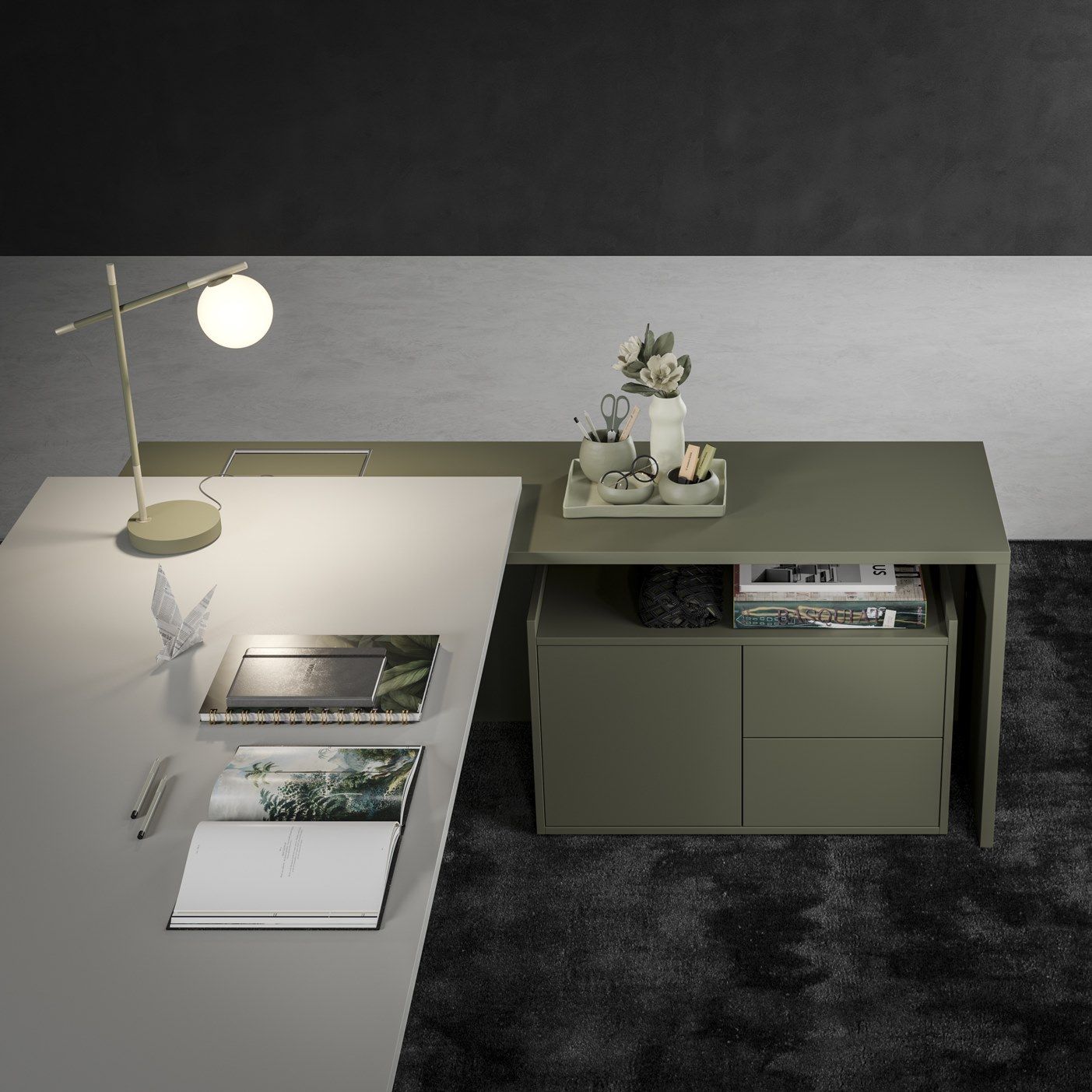 Прямоугольный рабочий стол Fenix-NTM® с системой кабельных втулок PROF ARCH-00051076 - Вид №19