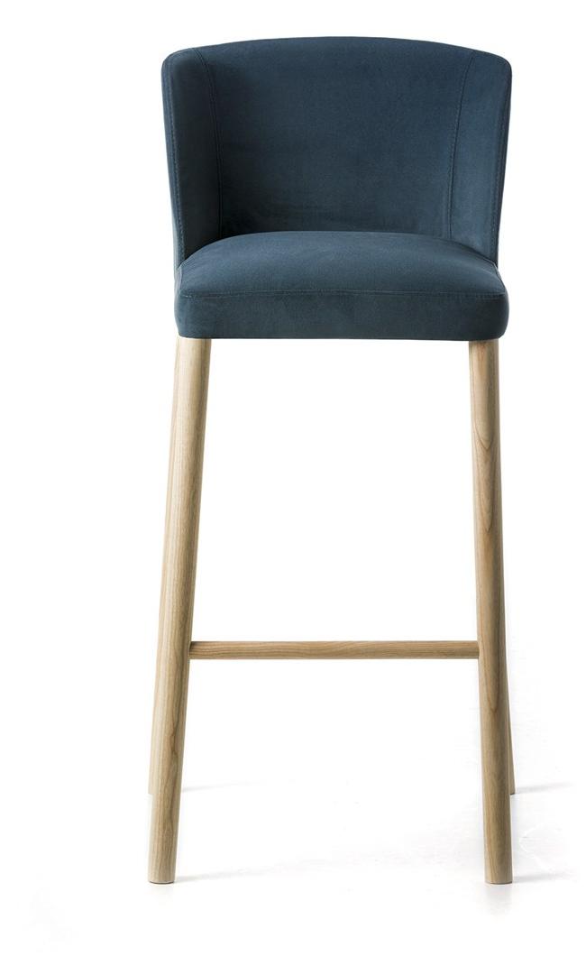 arrmet Высокий табурет из ткани со спинкой Virginia 1031 - Вид №1