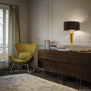 Zafferano Show LSH0622N GOLD SHADE BLACK лампа настольная