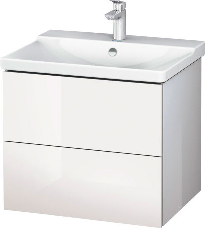 LC624403838 Тумбочка подвесная L-Cube #LC6244 620 x 481 мм Доломитово-серый глянцевый лак Duravit - Вид №2