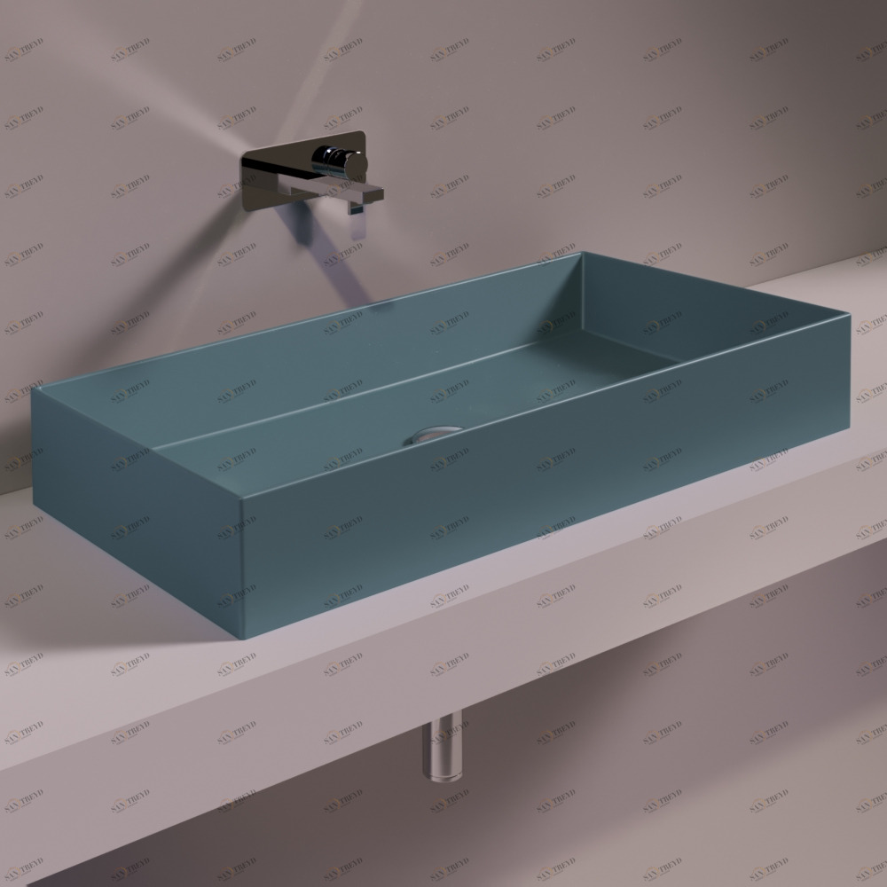 AG80NAVYMATT Накладная раковина на столешницу  прямоугольная Simas Agile