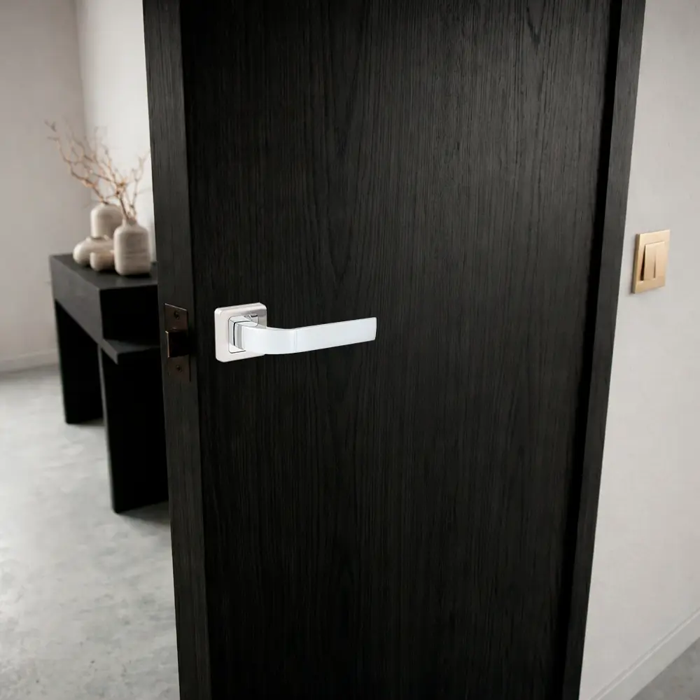 Дверная ручка на розетке Armex H-22104-A без запирания цвет никель STLM-2204001 - Вид №7