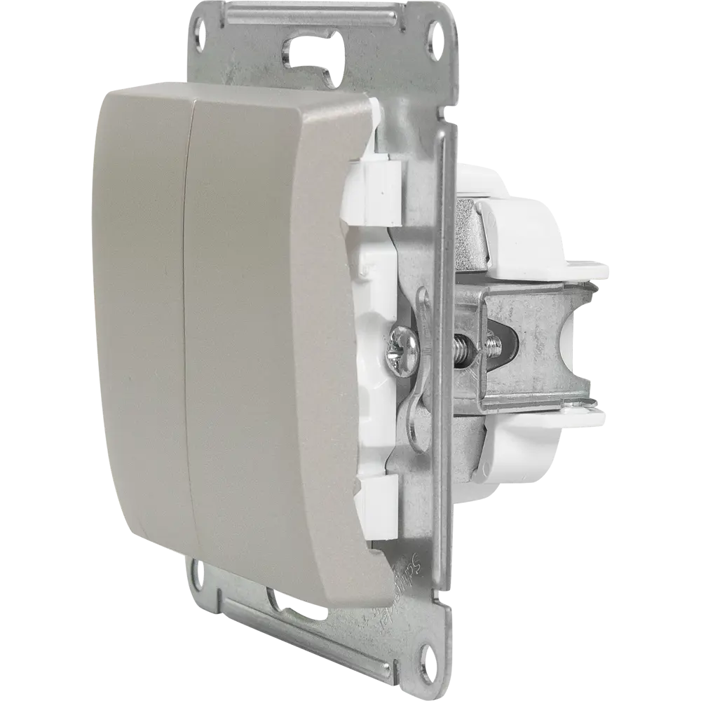 Переключатель Schneider Electric Glossa двухклавишный для управления светом 84730728 STLM-0054167 - Вид №4
