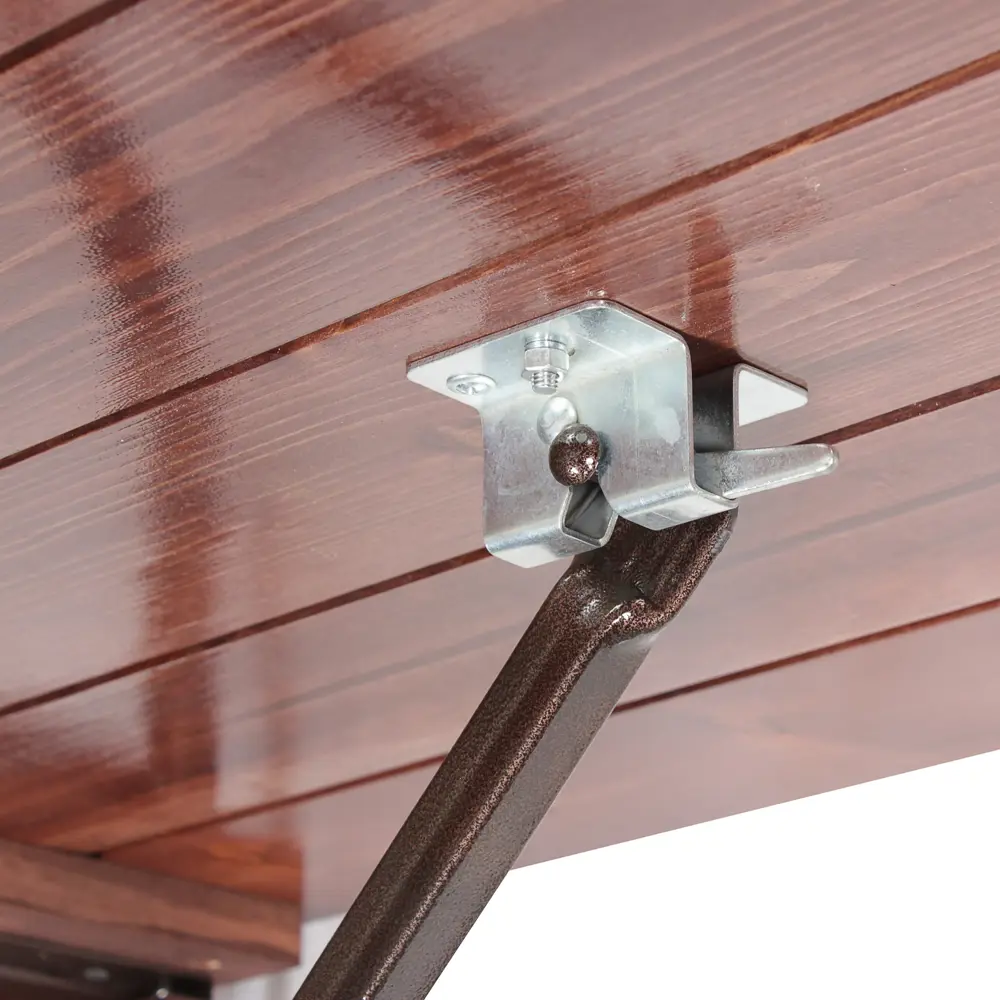 Стол садовый Naterial Тироль складной 150x60x78 см металл/дерево темно-коричневый STLM-2031511 - Вид №9