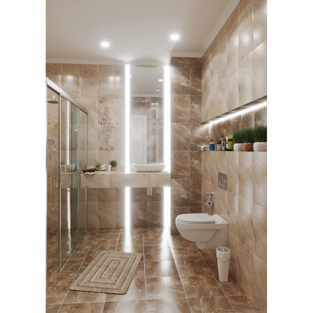 Декор настенный Garda 27х40 см цвет бежевый орнамент 18649879 STLM-2030469 EUROCERAMIKA - Вид №3